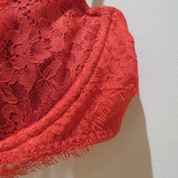 VICTORIA'S SECRET Dream Angels Push Up Without Padding Bra in Red Lace 36DD NWT - Picture 6 of 14